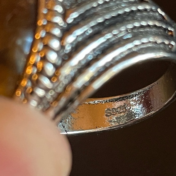 Cool tiger eye stone S925 silver ring size 9.25 - Picture 8 of 9